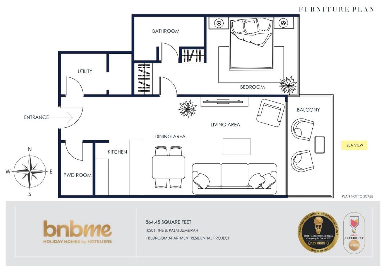Bnbme - Th8 Palm Hotel Dubai Eksteriør billede
